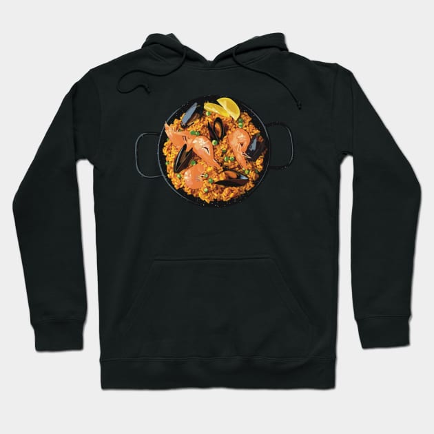 Spanish Paella Hoodie by Holailustra